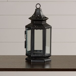 August Grove Callie Metal and Glass Lantern ATGR1553